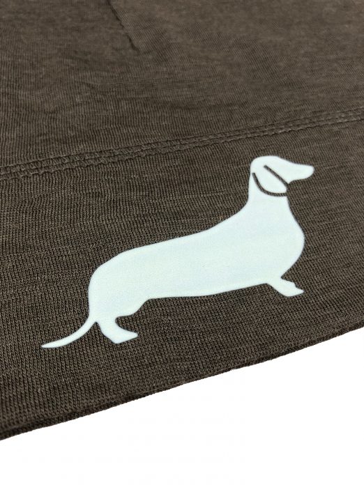 Dackel-Beanie aus Merinowolle, onesize - Vorbestellung – Bild 2