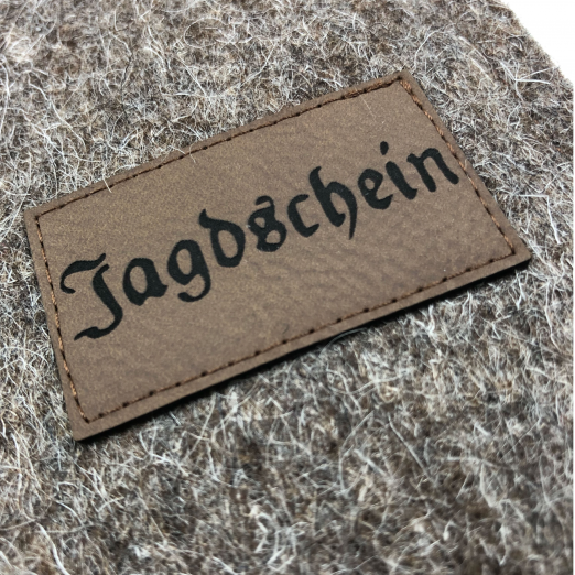 Charity-Produkt "Jagdscheinhülle aus Wollfilz", braun meliert – Bild 4