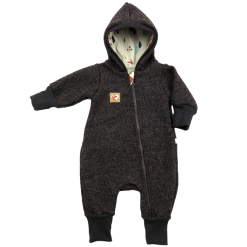 Alternative view of Baby-/Kleinkinder-Overall aus Walkloden, ungefüttert, dunkelbraun meliert