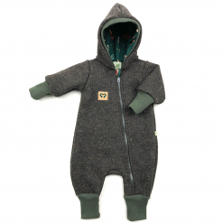 Alternative view of Baby-/Kleinkinder-Overall aus Walkloden, gefüttert, oliv meliert