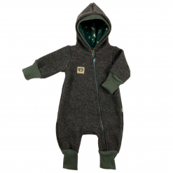 Alternative view of Baby-/Kleinkinder-Overall aus Walkloden, ungefüttert, oliv meliert