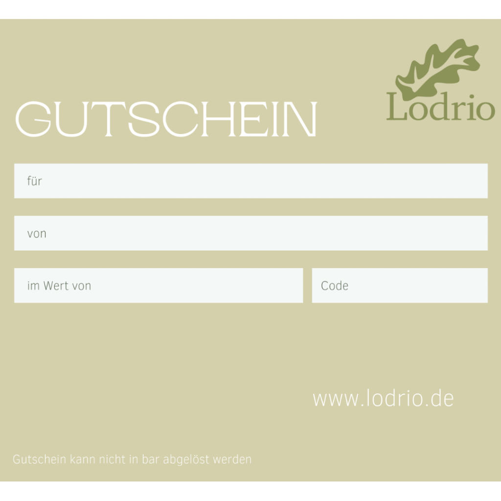 Gutschein Mailversand (Betrag wählbar) Lodrio