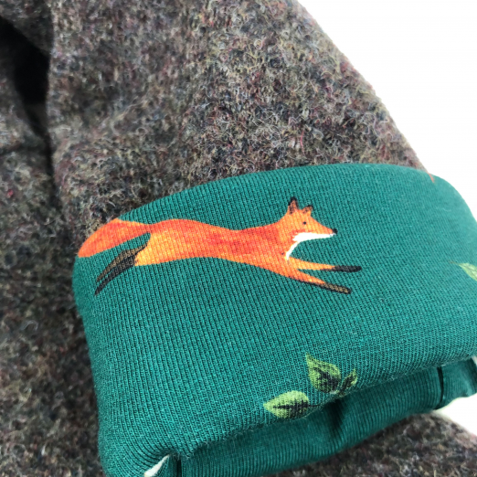 Kleinkinder-Jacke aus Walkloden, gefüttert, oliv meliert – Bild 4