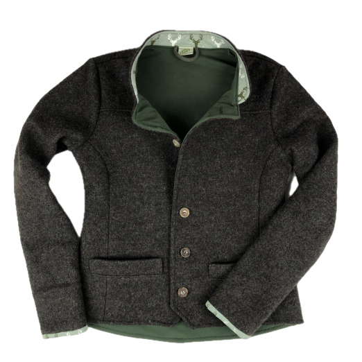 Damenblazer "Hirschliebe" - Limited Edition, oliv meliert – Bild 5