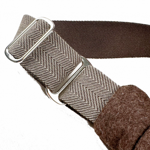 Crossbody-Bag aus Wollfilz, dunkelbraun meliert (Einzelstück) – Bild 5