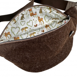 Alternative view of Crossbody-Bag aus Wollfilz, dunkelbraun meliert (Einzelstück)