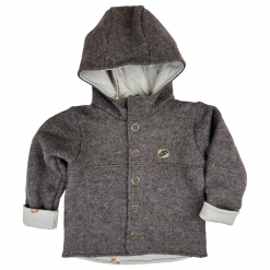 Kleinkinder-Jacke aus Walkloden, gefüttert, walnussbraun
