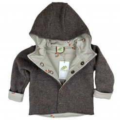 Alternative view of Kleinkinder-Jacke aus Walkloden, gefüttert, walnussbraun