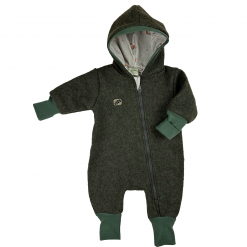 Baby-/Kleinkinder-Overall aus Walkloden, gefüttert, oliv