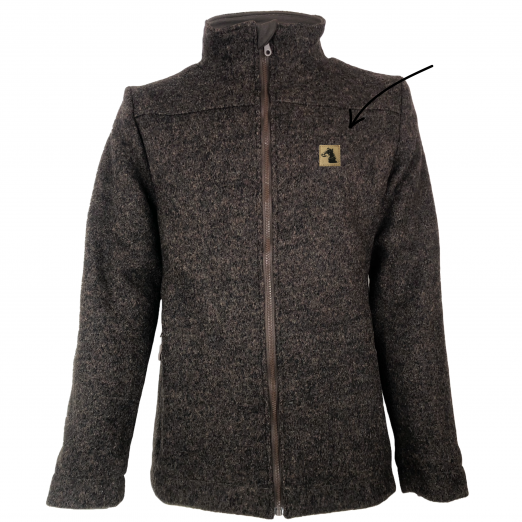 Herrenjacke Walkloden, gefüttert, dunkelbraun meliert – Bild 5