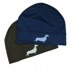Dackel-Beanie aus Merinowolle, onesize - Vorbestellung